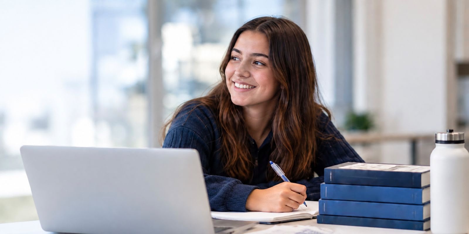 Estudiante preparándose para el Bachillerato Internacional